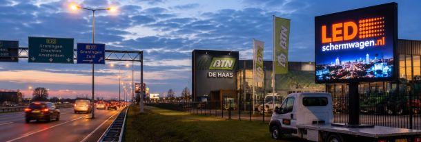 Ledschermwagen.nl langs de ring Groningen