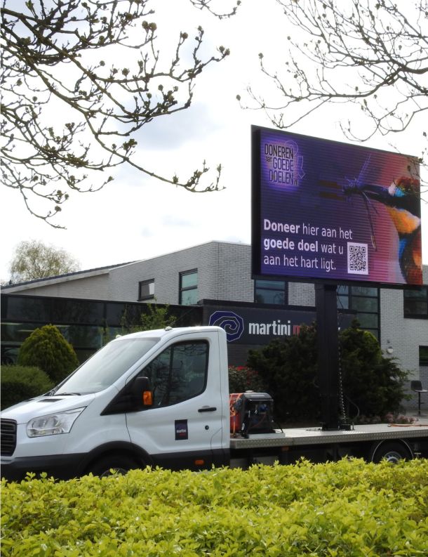 Ledschermwagen.nl uiting Doneren aan Goede Doelen uiting Martini Media